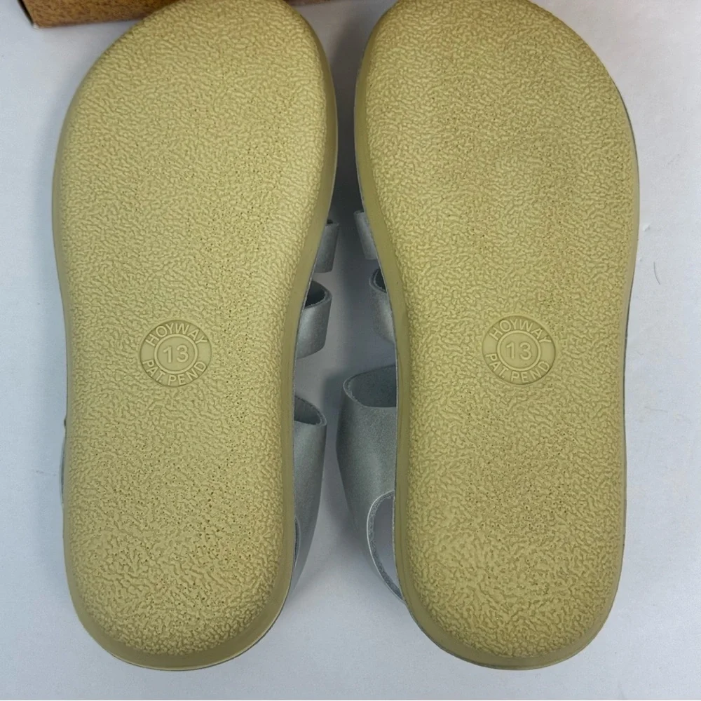 Sun-San Salt Water Silver Sailor Laced Sandals Children's Sz. 13 New‎ In Box